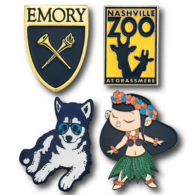 Custom Lapel Pins - 1 1/8" (1.125") Die Struck Soft Enamel