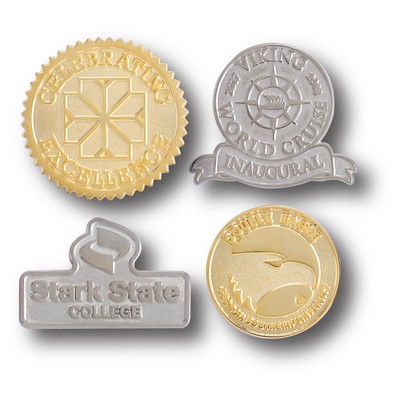 1 5/8" (1.625") Die Struck Sandblast Lapel Pin